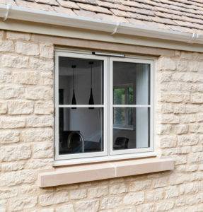 Aluminium windows on residential building